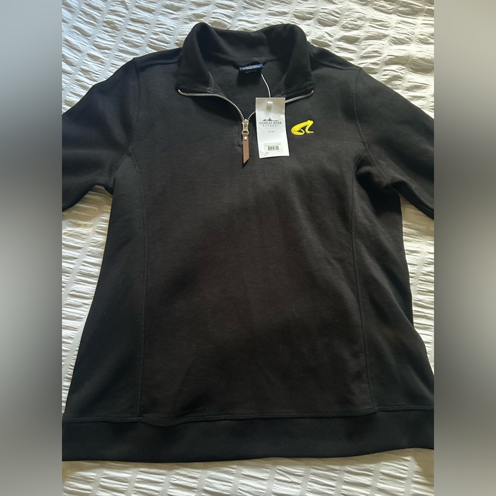 Women’s Black Half Zip-Up Pullover Sweater Size Large Performance Wear Active